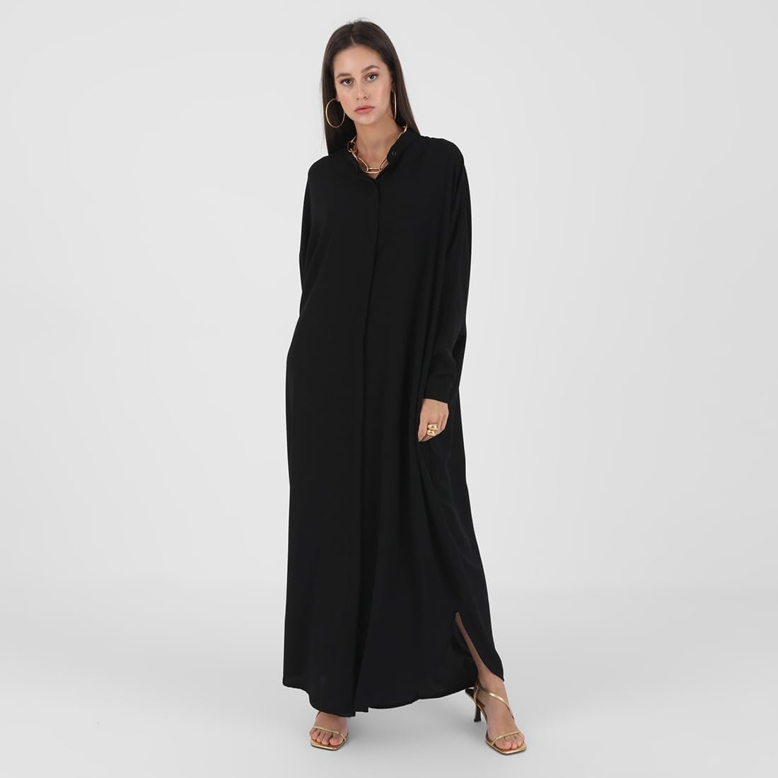 FYMNSI Abayas for Women Muslim Dress Modest Maxi Robe Abaya ... - Image 3