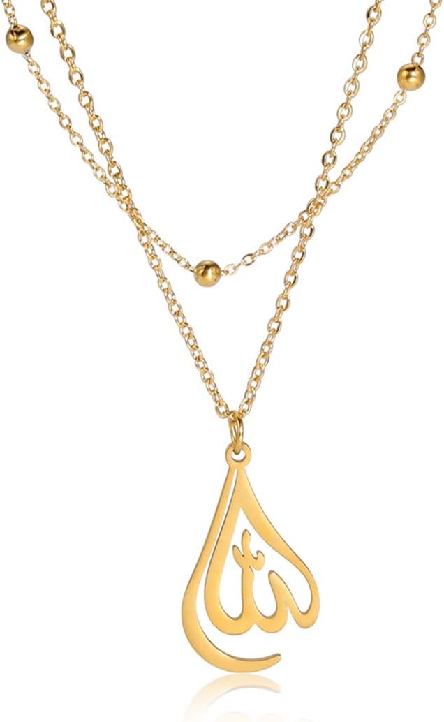 UNIFT Islamic Muslim Allah Layered Necklaces For Women Stain... - Image 2