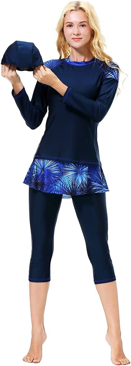 Women Burkini Swimsuits Modest Muslim Swimwear Islamic Long ... - Image 2