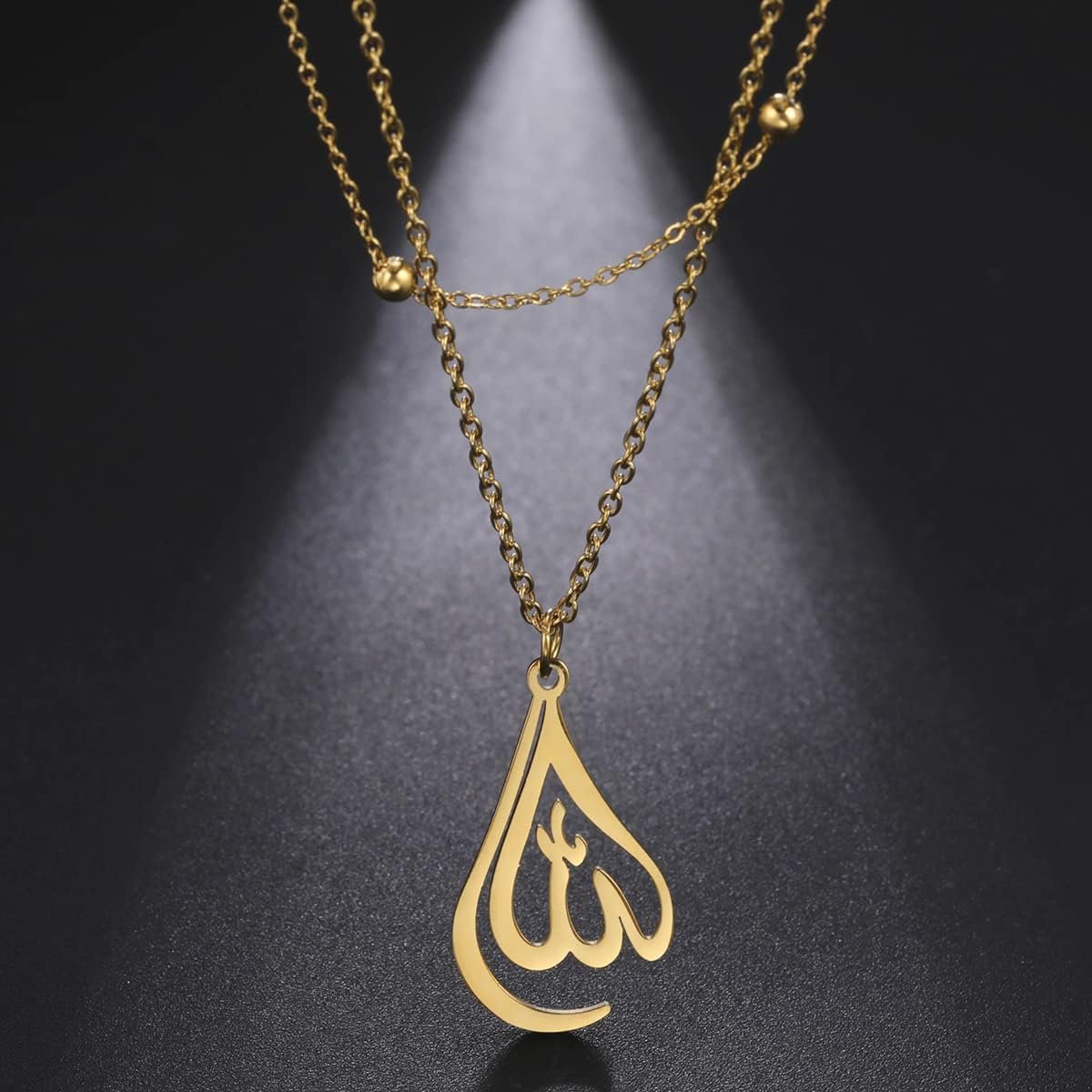 UNIFT Islamic Muslim Allah Layered Necklaces For Women Stain... - Image 4