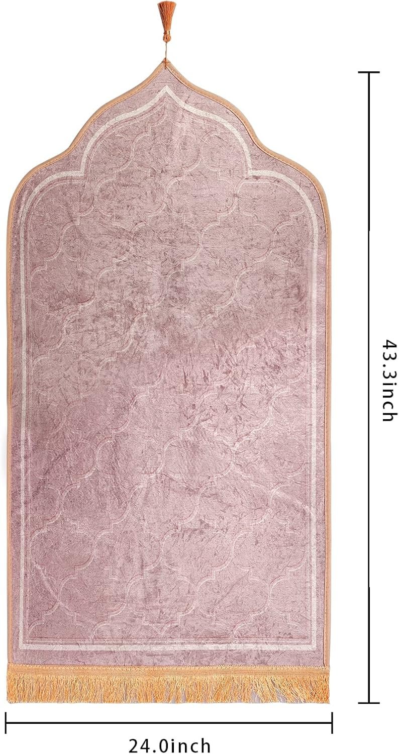 Muslim Prayer Rug Large Portable Islamic Prayer Mat with Tas... - Image 4