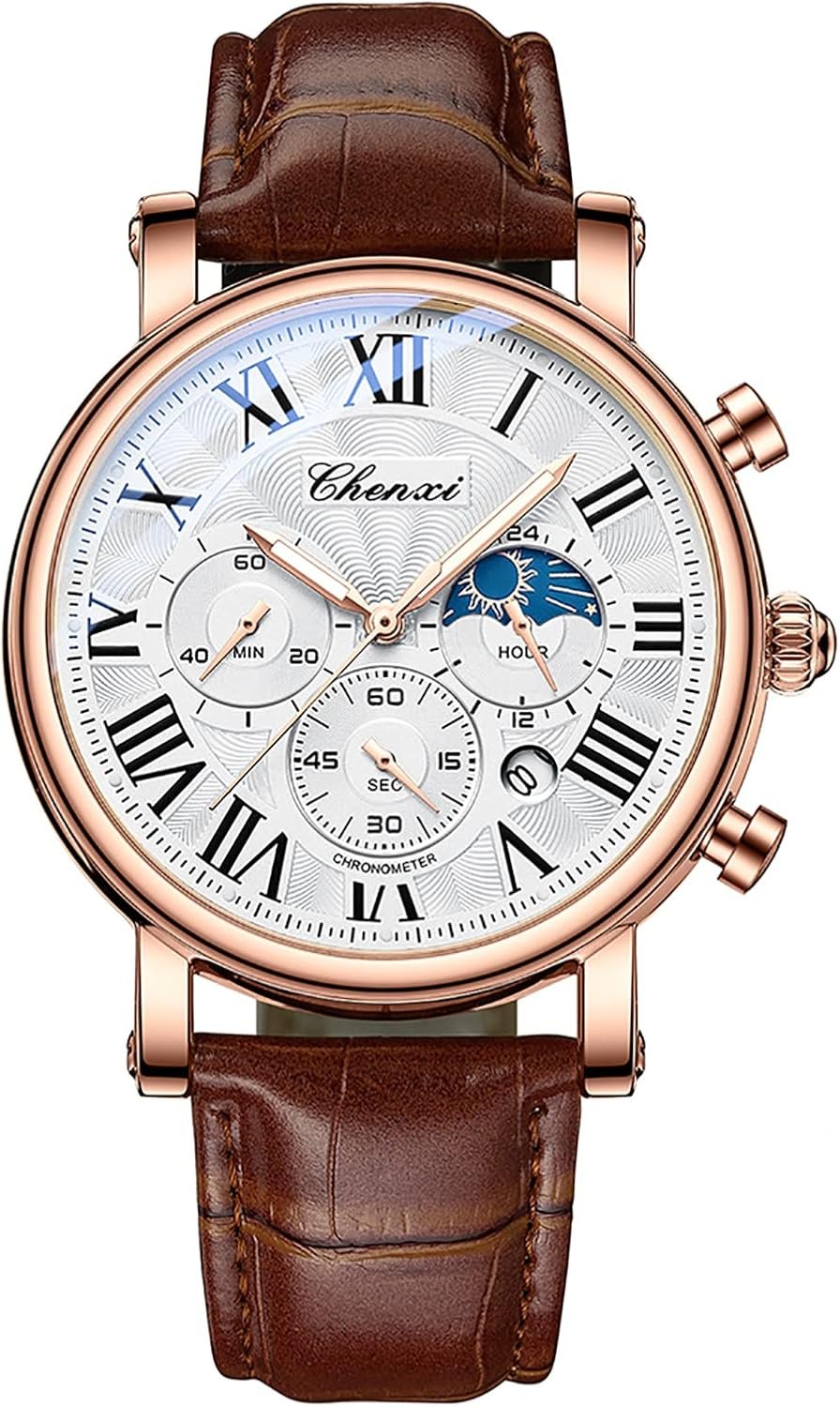 Gosasa Business Watches for Men Moon Phase Chronograph Luxur... - Image 2