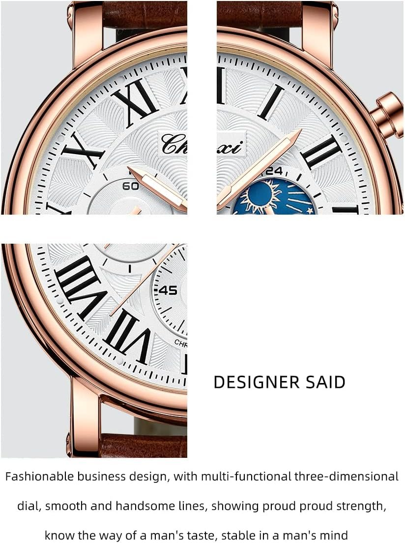 Gosasa Business Watches for Men Moon Phase Chronograph Luxur... - Image 3