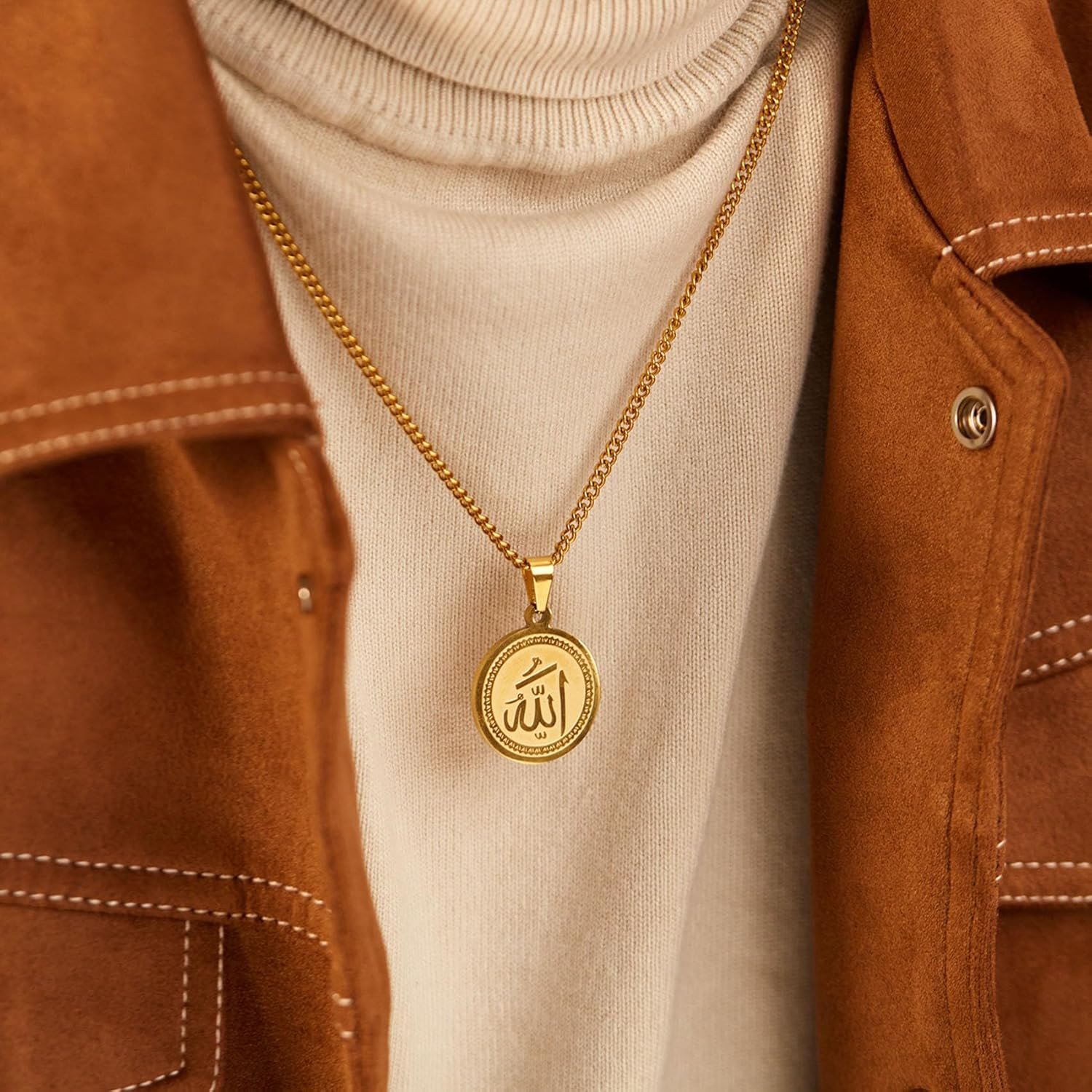 Fashion 18K Gold Plated Round Necklace S... - Image 7