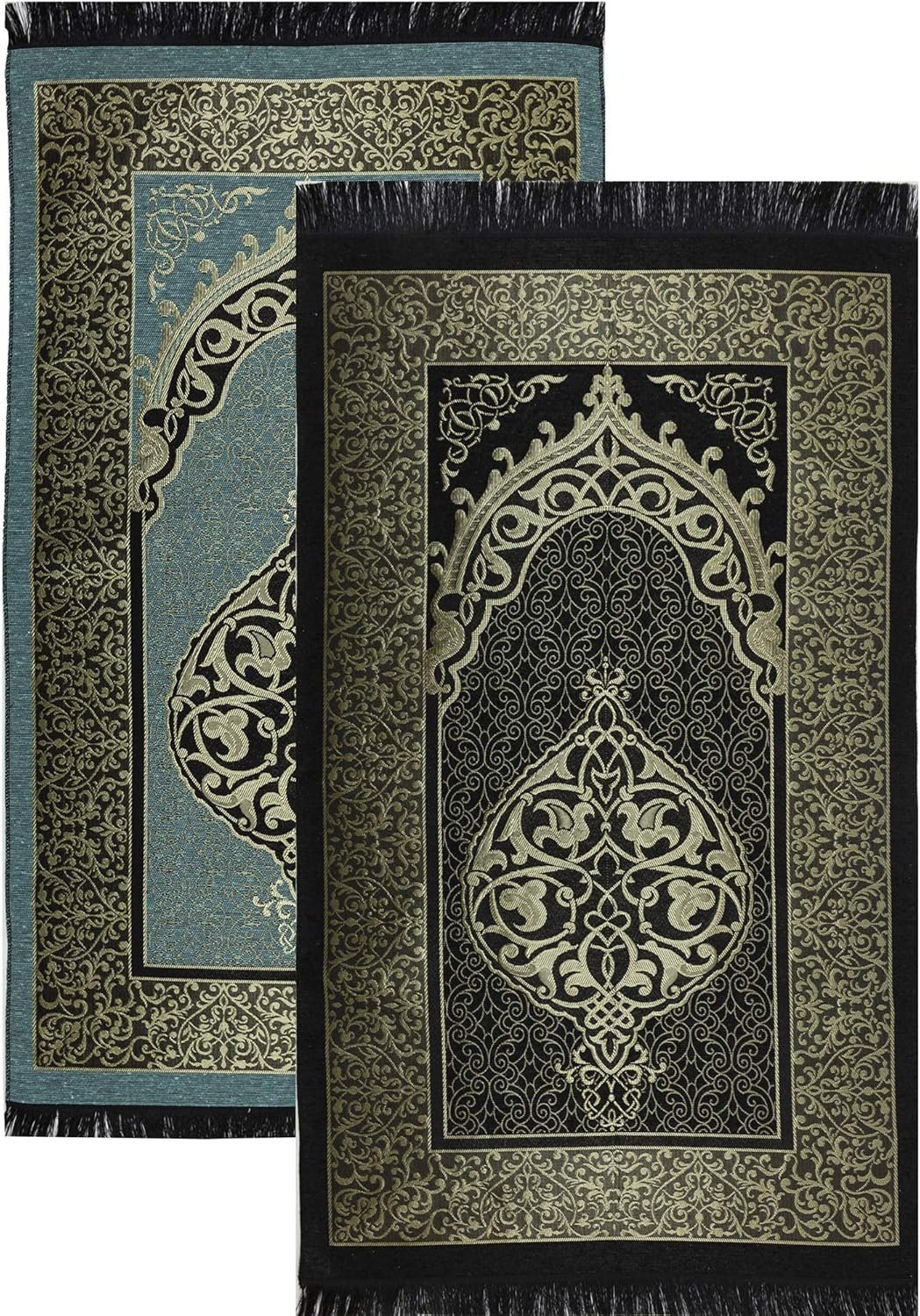 Modefa Islamic Prayer Rug Thin Woven Chenille and Taffeta Tu... - Image 2