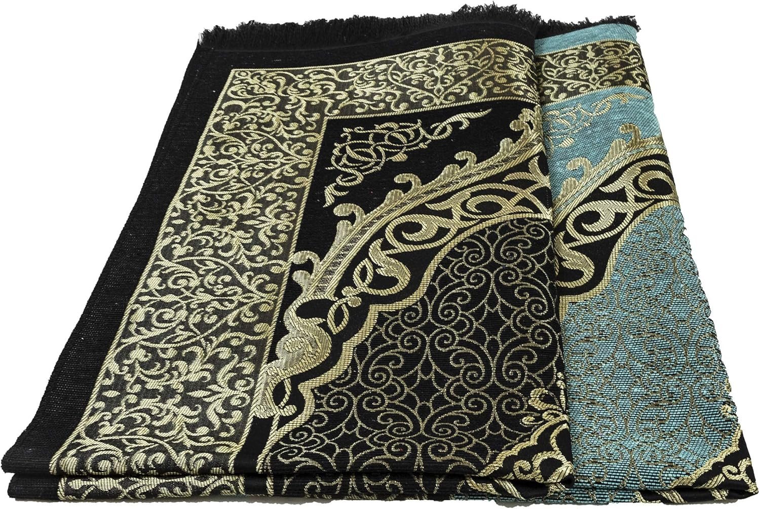 Modefa Islamic Prayer Rug Thin Woven Chenille and Taffeta Tu... - Image 4