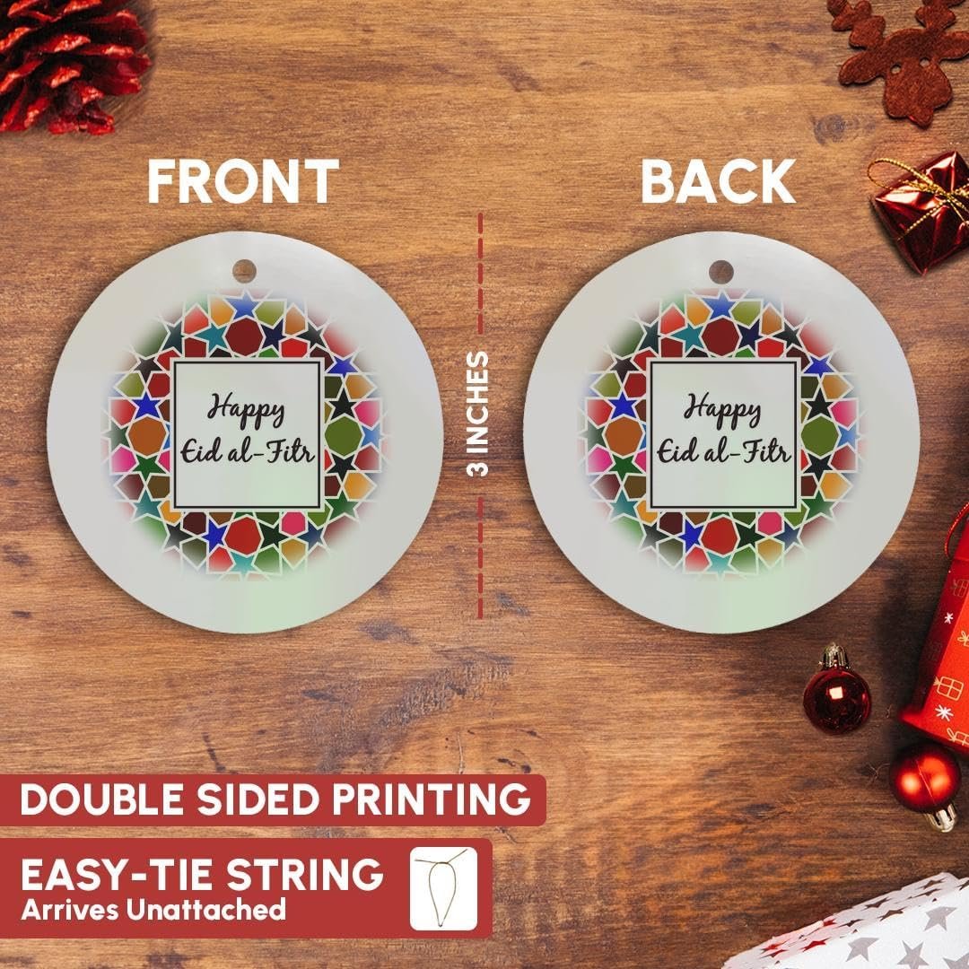 Circle Porcelain Ornament - Happy Eid al... - Image 4