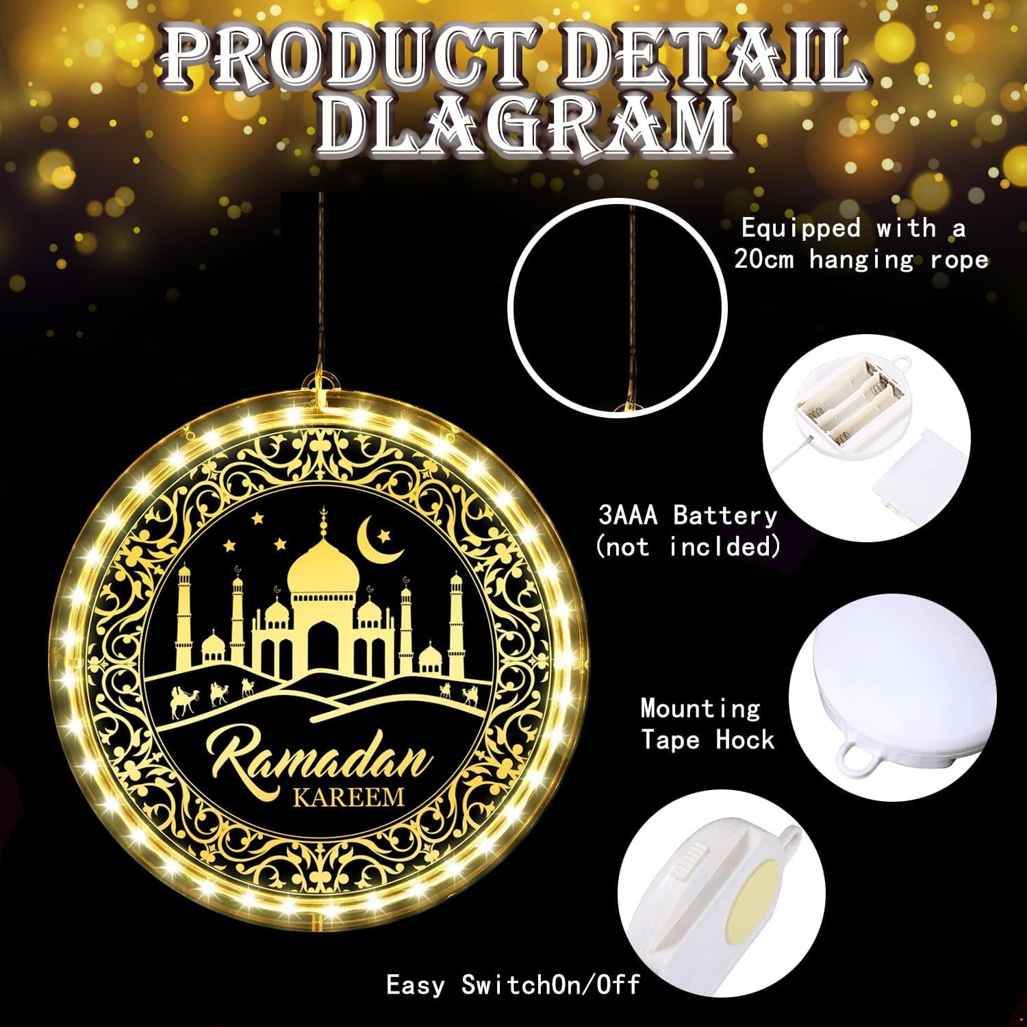 3d Ramadan Lights Decorations, Ramadan K... - Image 4