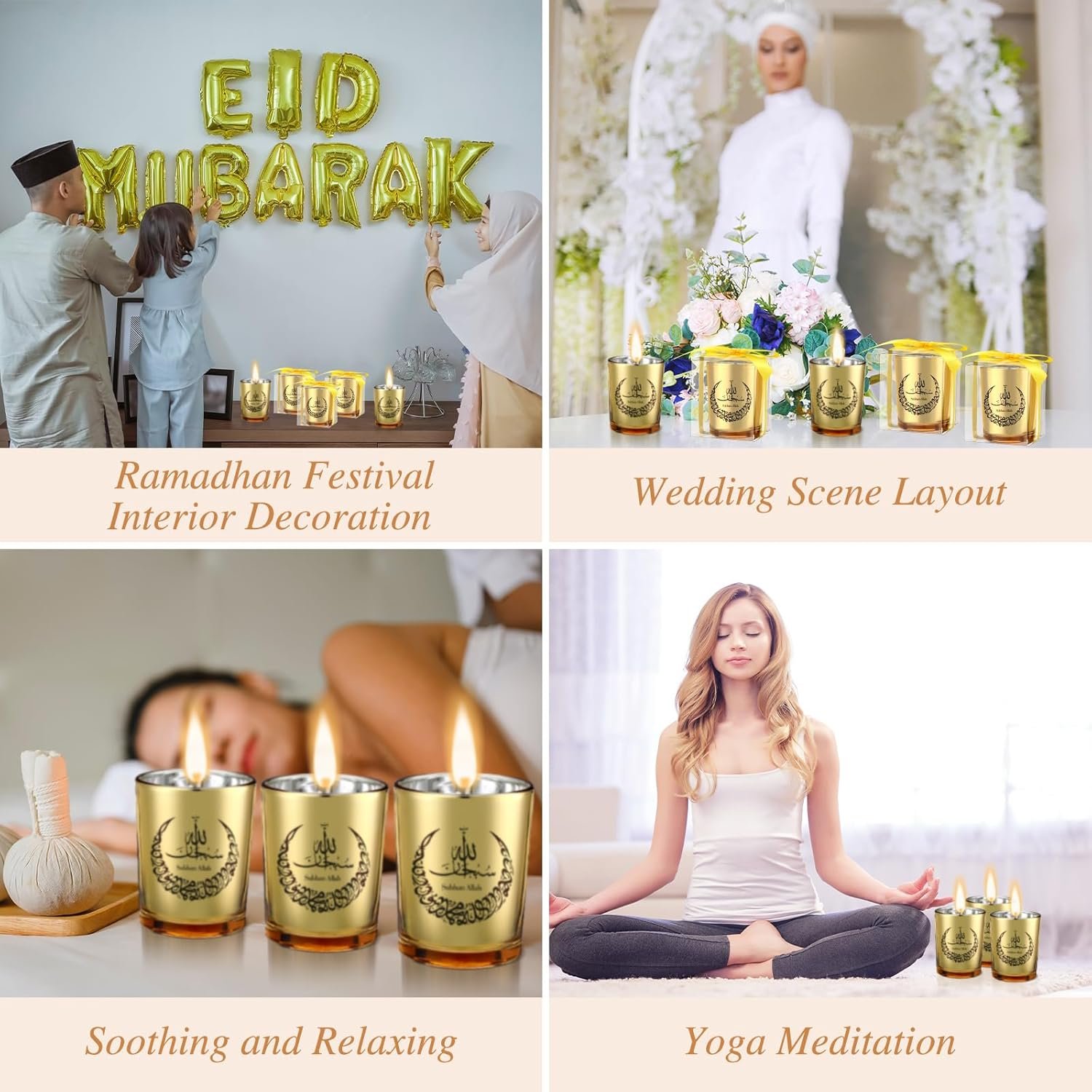 Ramadan Candles Set Eid Mubarak Gifts Scented Soy Candles fo... - Image 8