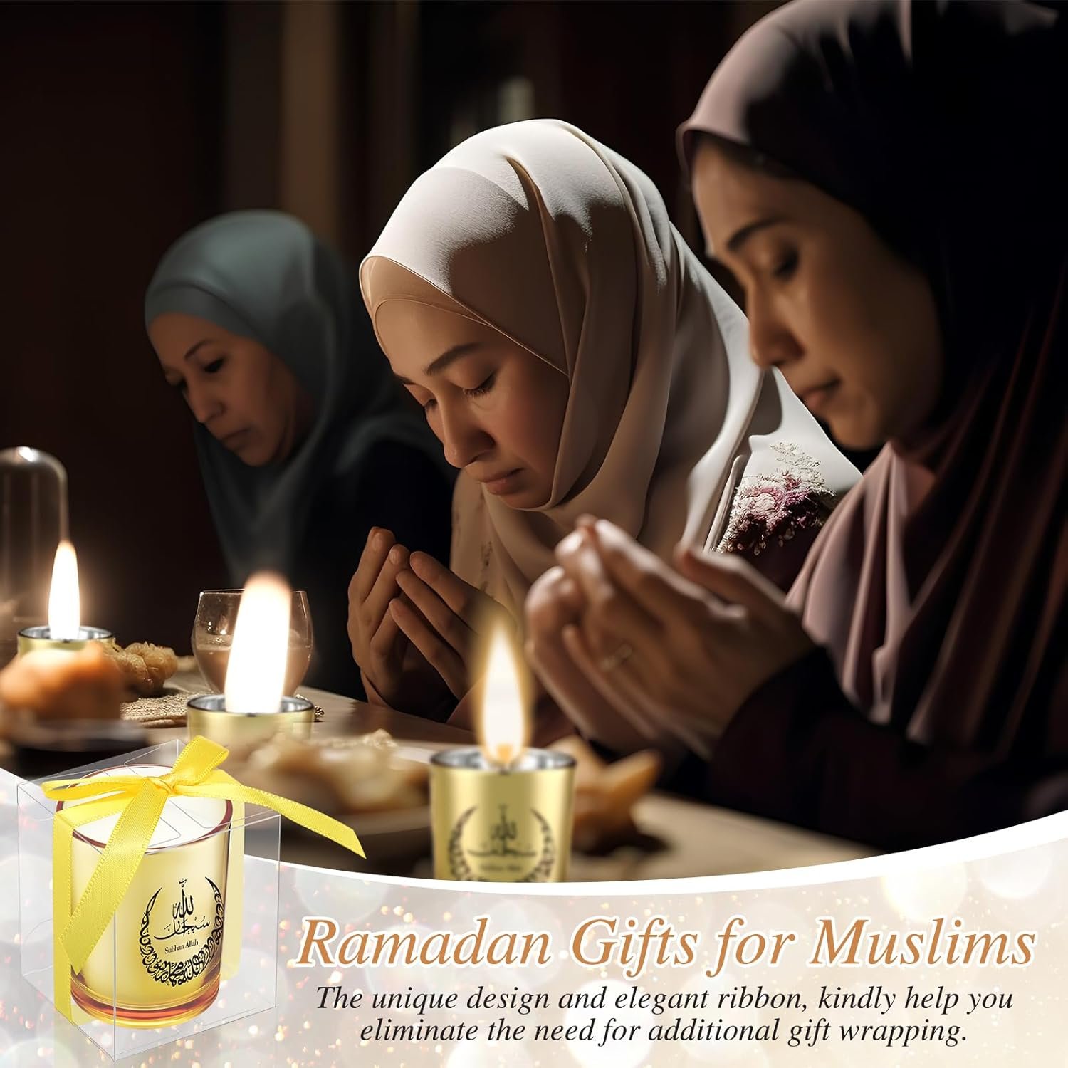 Ramadan Candles Set Eid Mubarak Gifts Scented Soy Candles fo... - Image 7