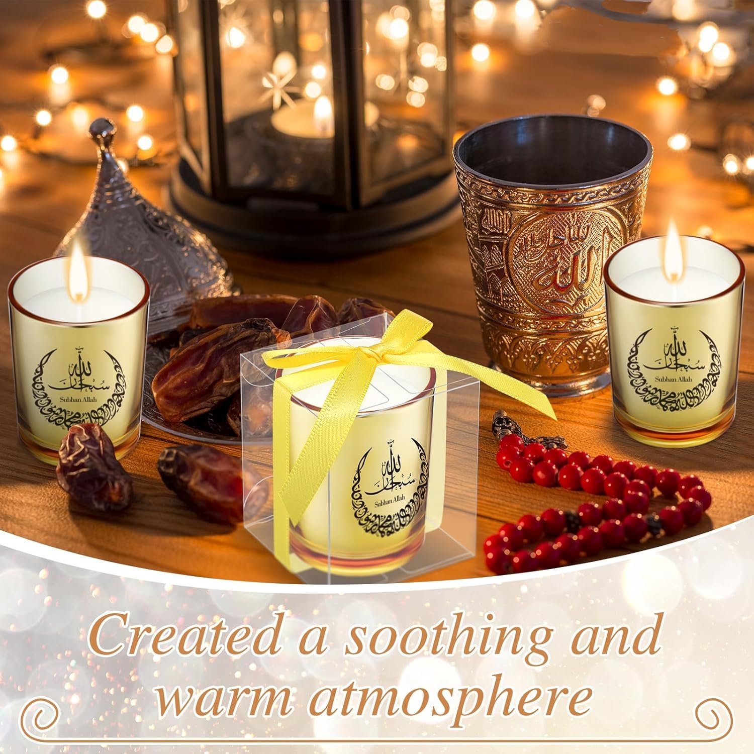 Ramadan Candles Set Eid Mubarak Gifts Scented Soy Candles fo... - Image 6