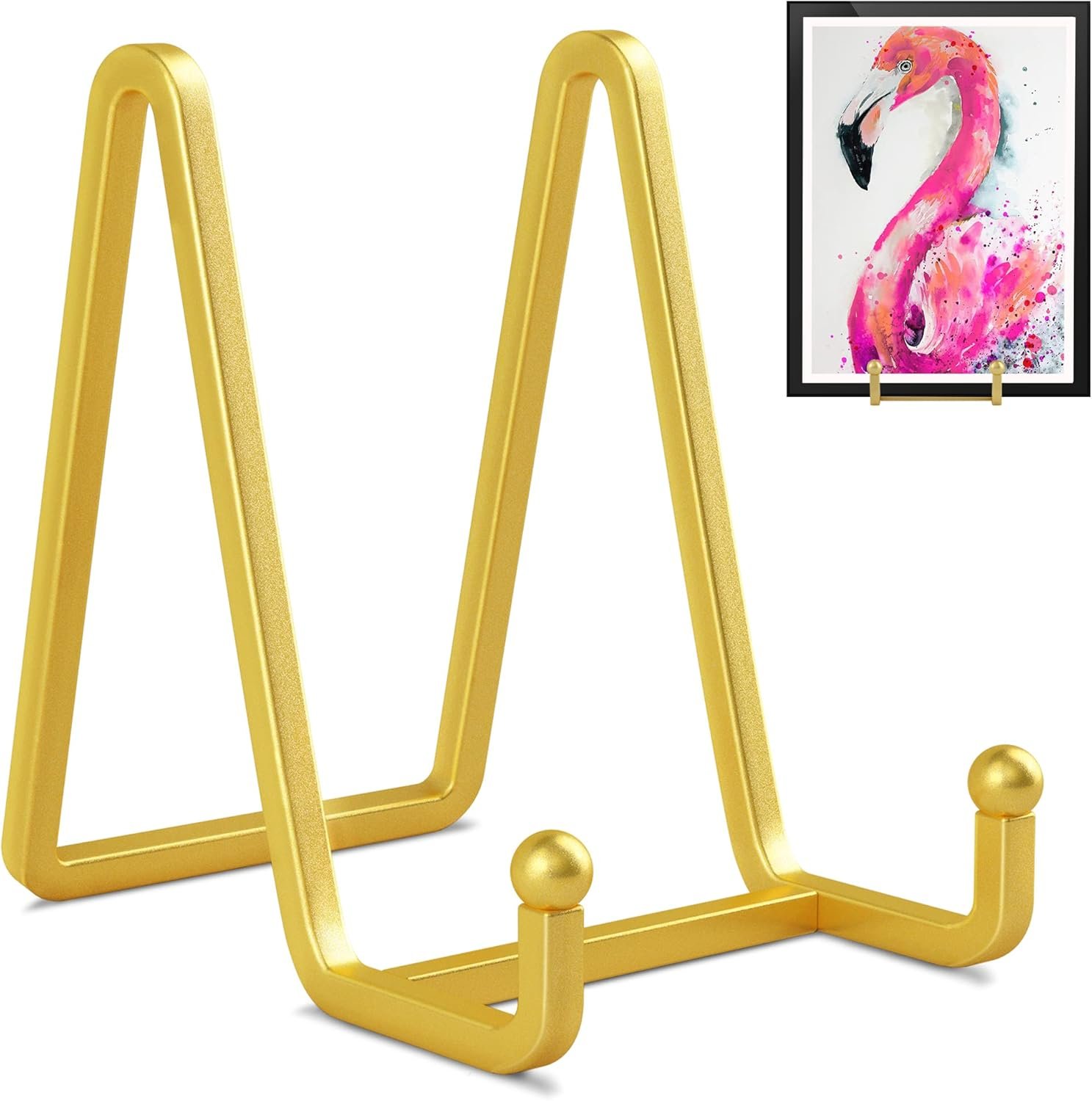 4 Pack Plate Stands for Display - 4.5 Inch Metal Square Wire... - Image 2