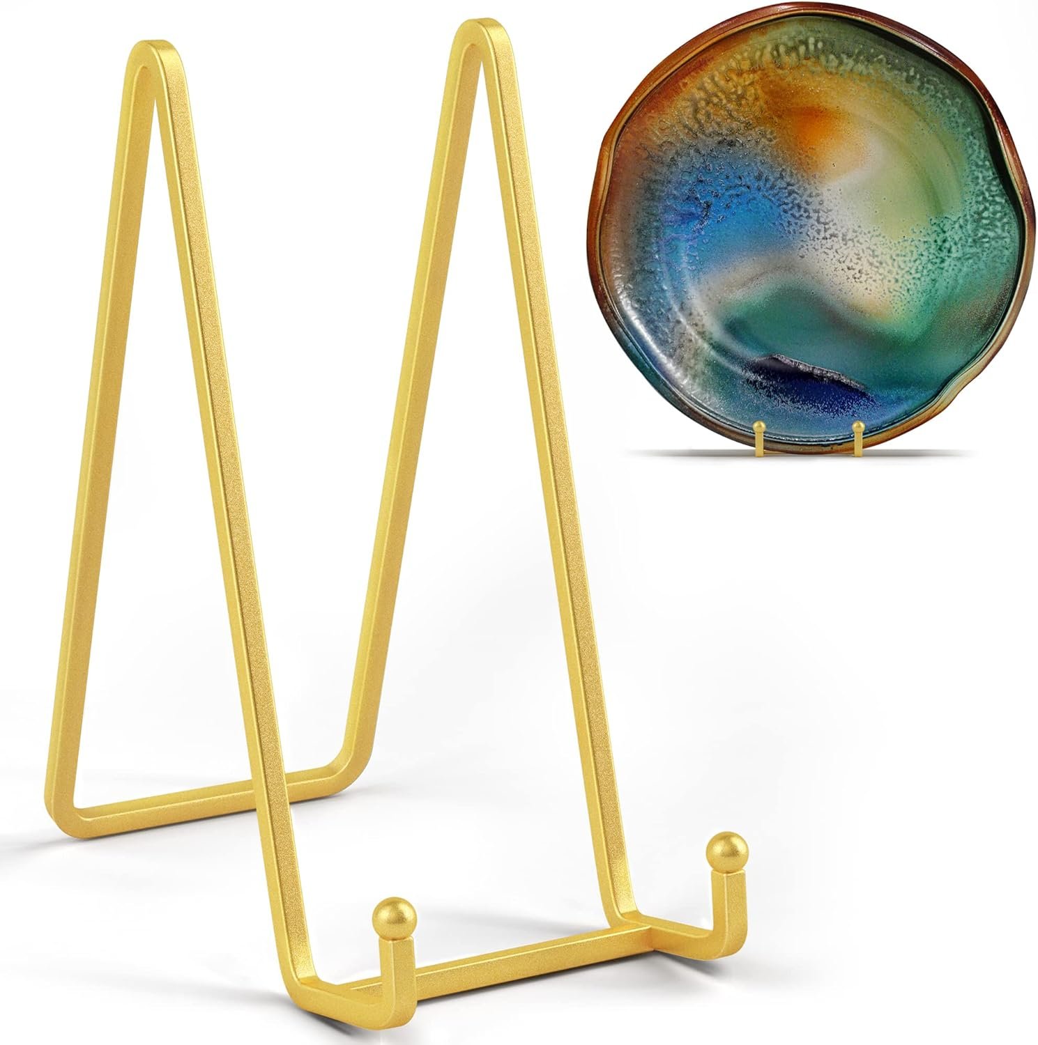8 Inch Large Plate Stands for Display - Metal Plate Holder D... - Image 2