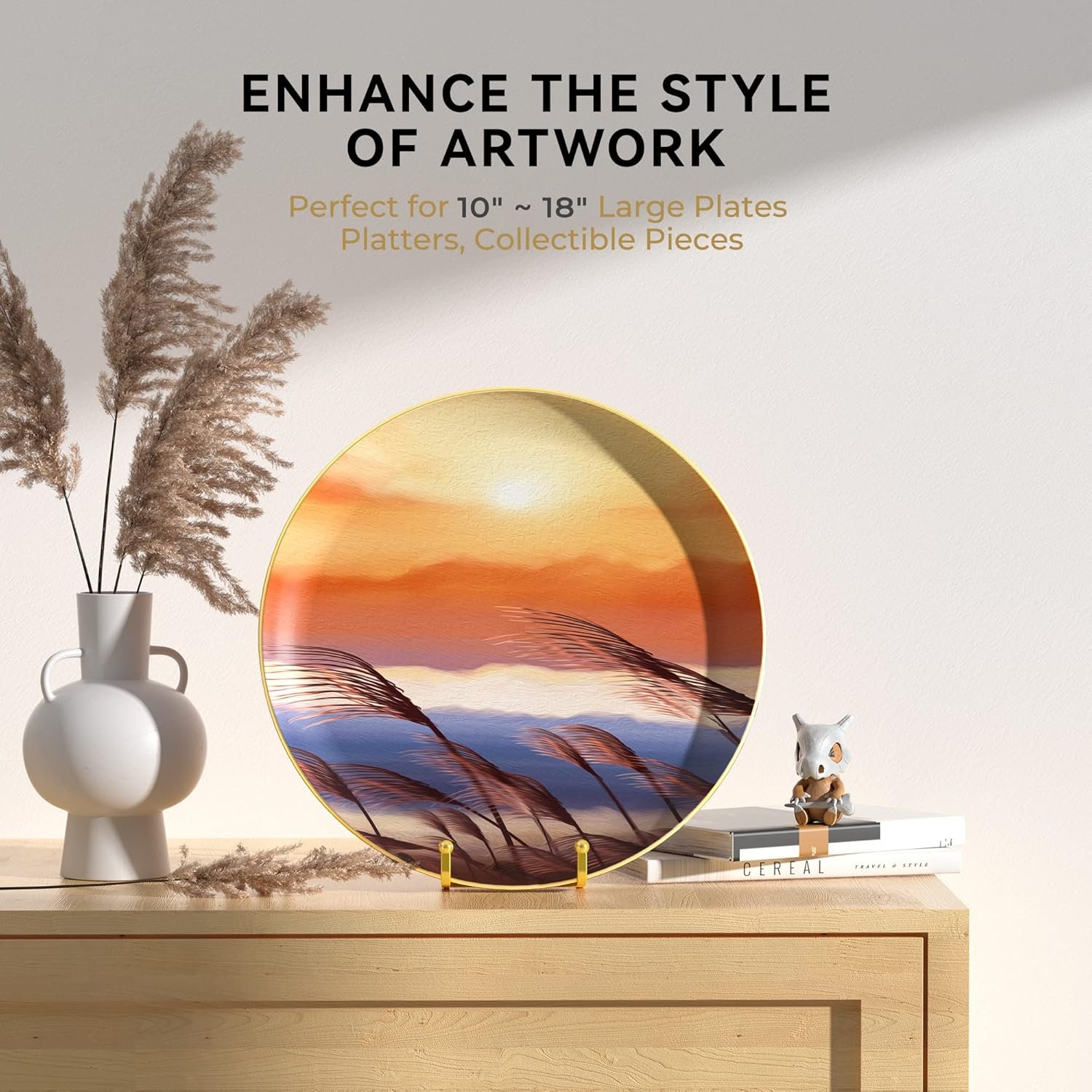 8 Inch Large Plate Stands for Display - Metal Plate Holder D... - Image 5