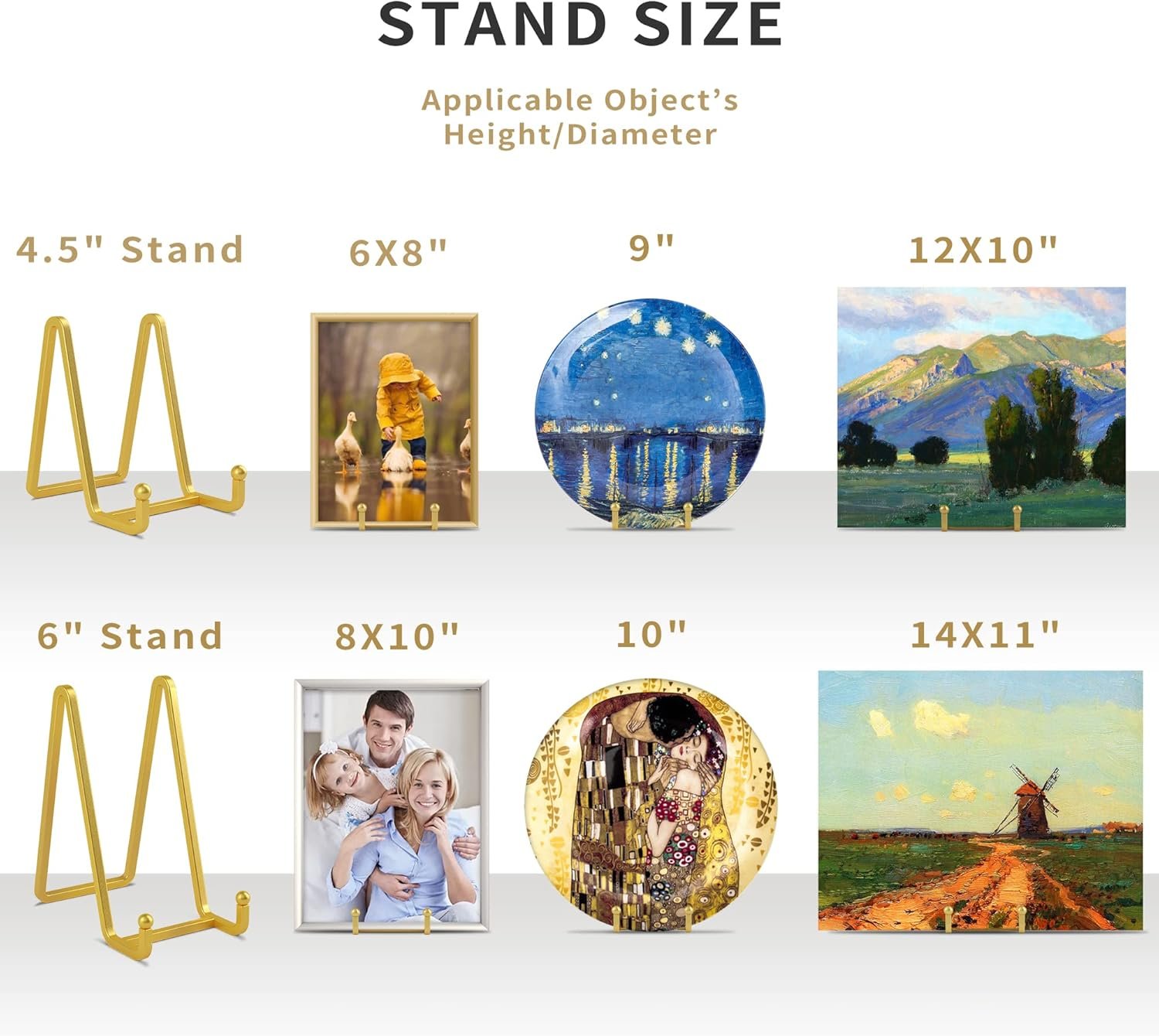 4 Pack Plate Stands for Display - 4.5 Inch Metal Square Wire... - Image 9