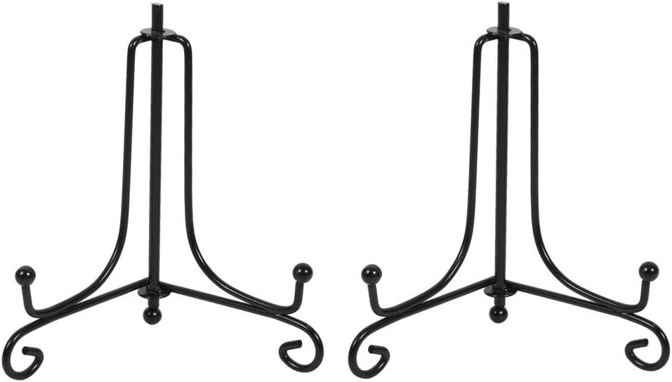 (2 pack) Iron Display Stand, Black Iron Easel Plate Display ... - Image 2