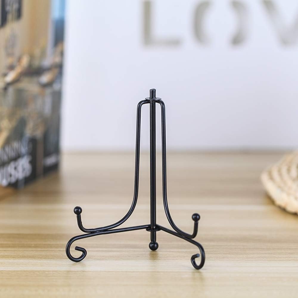 (2 pack) Iron Display Stand, Black Iron Easel Plate Display ... - Image 4