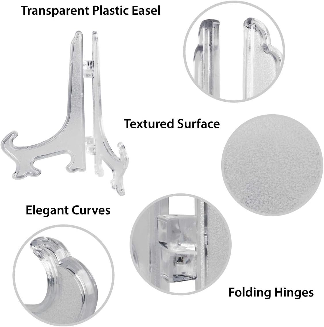 Super Z Outlet Clear Plastic Easels or Stand/Plate Holders t... - Image 8