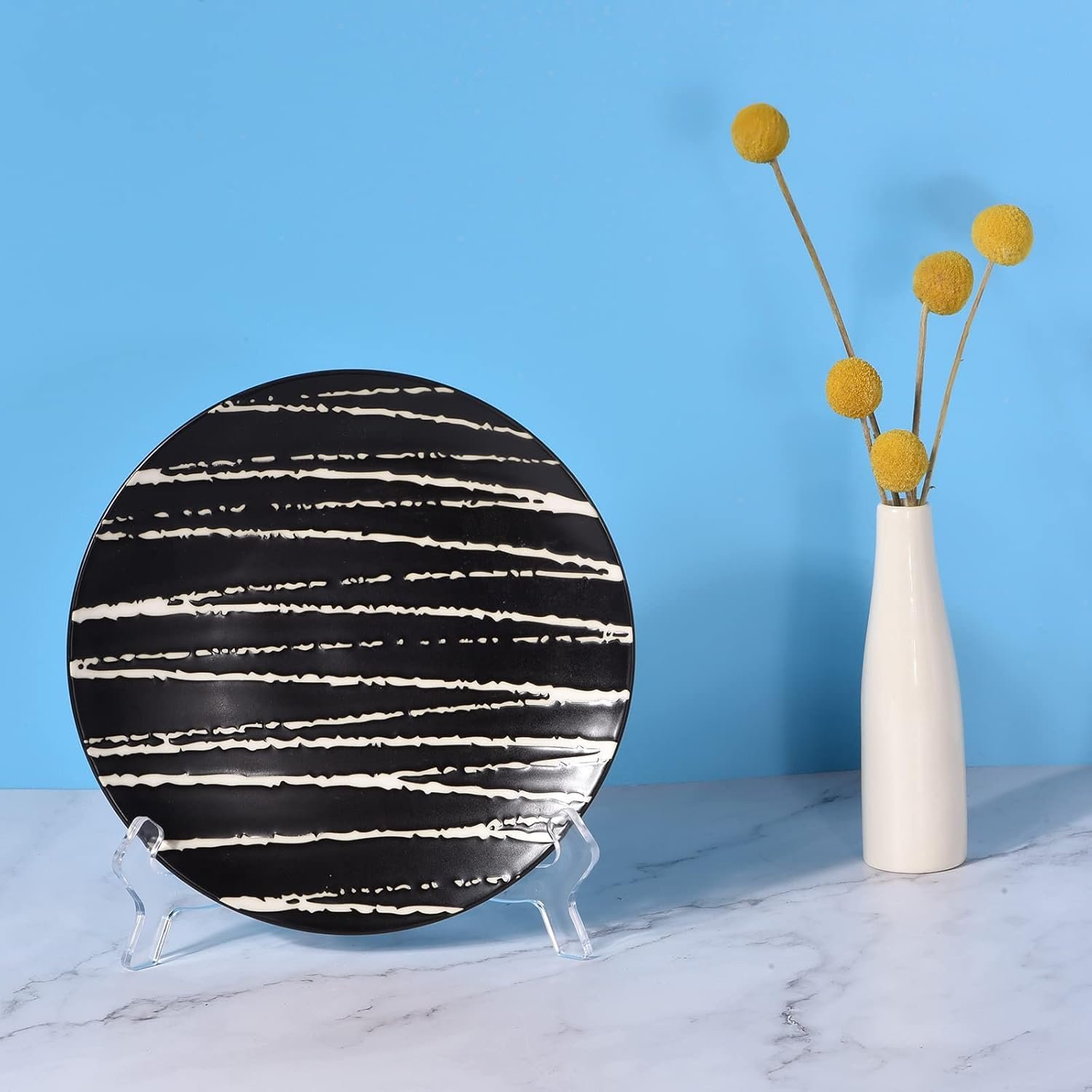 uxcell 2pcs 6.3" Acrylic Easel Stand, Folding Display Plate ... - Image 6