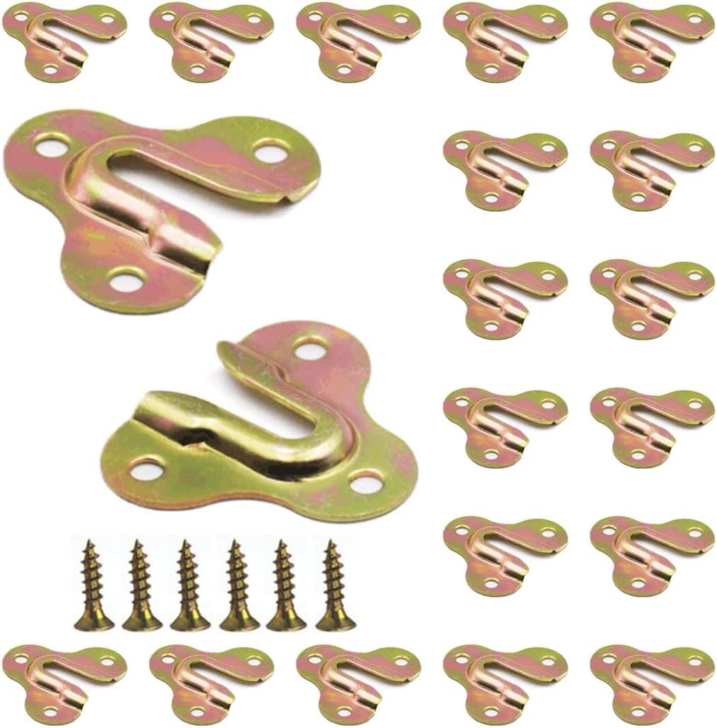 20pcs Zinc Yellow Keyhole Hangers Mirror Picture Frame Hange... - Image 2