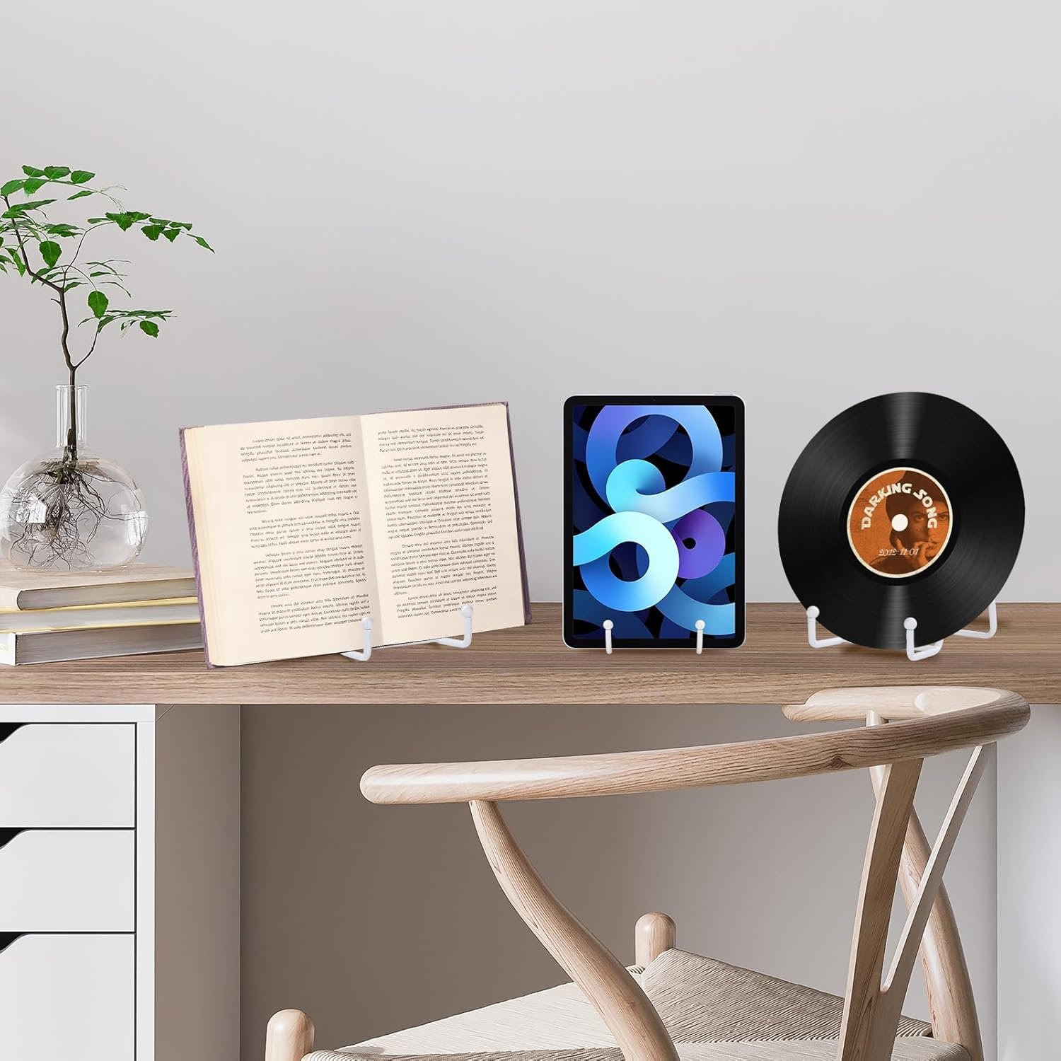 LIONWEI LIONWELI White Decorative Plate Stand Holder Picture... - Image 5