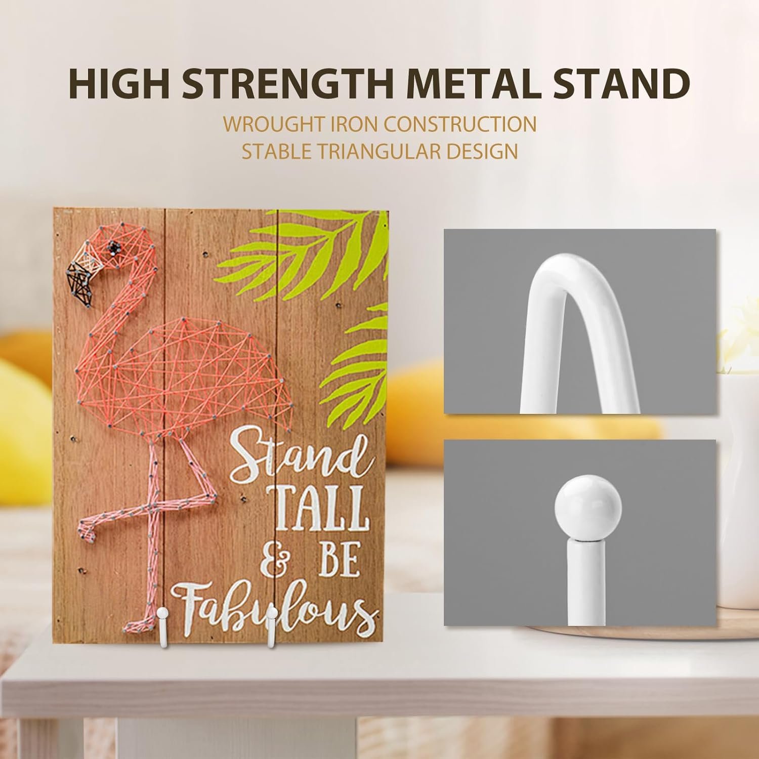 LIONWEI LIONWELI White Decorative Plate Stand Holder Picture... - Image 8