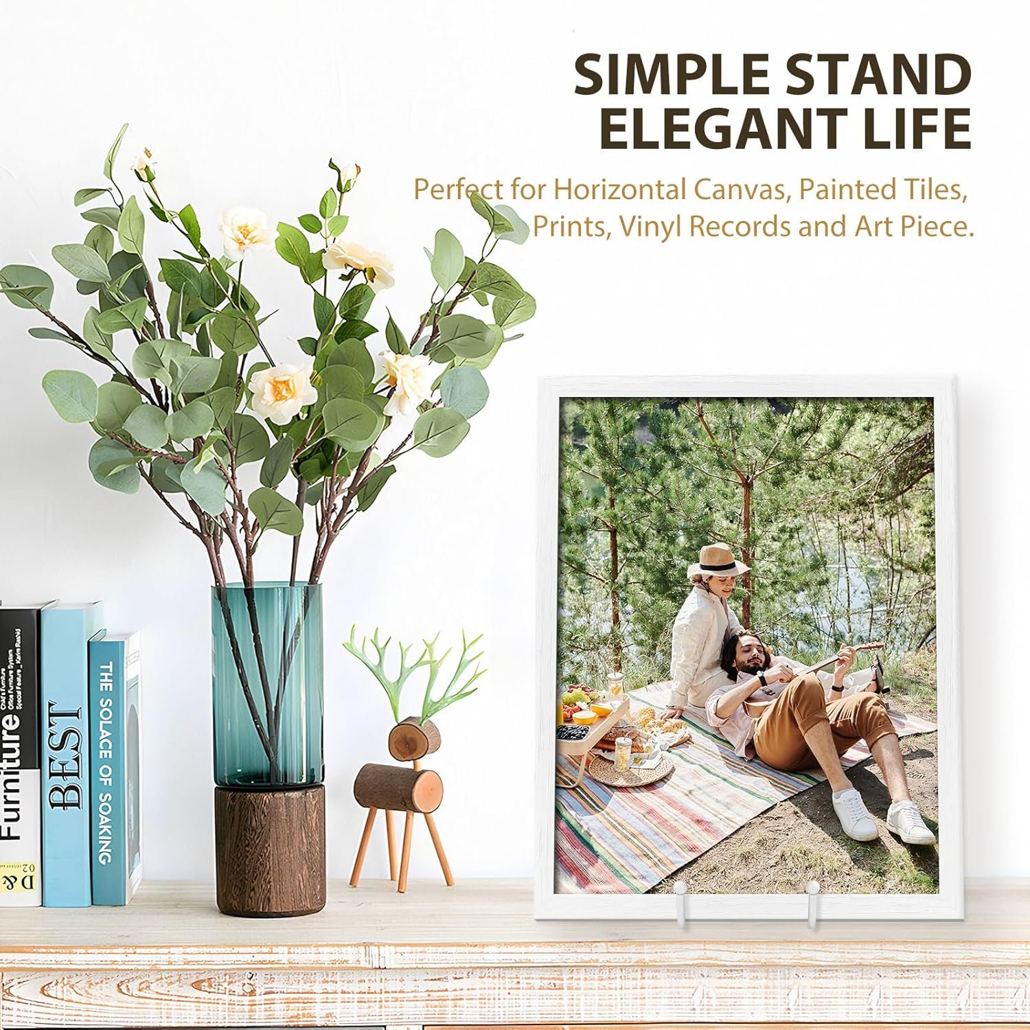 LIONWEI LIONWELI White Decorative Plate Stand Holder Picture... - Image 7