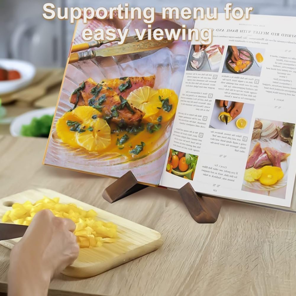 Meafeng 6.5 Inch Wooden Picture Frame Stand, Plate Display S... - Image 2