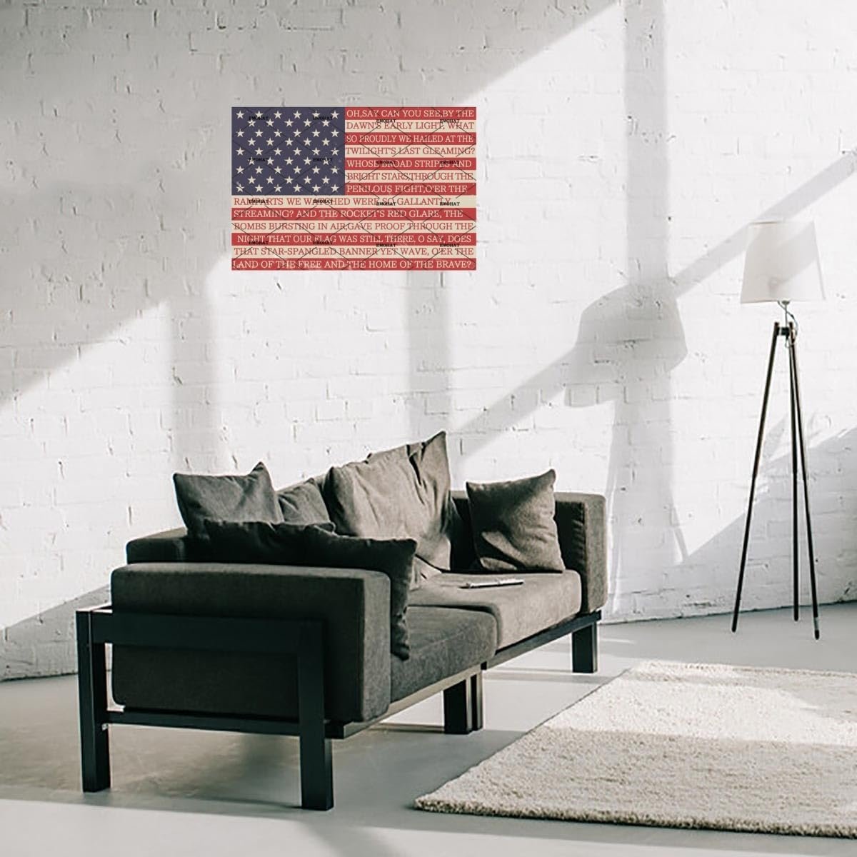EMOHAT Metal Tin Sign Patriotic USA American Flag with Natio... - Image 6