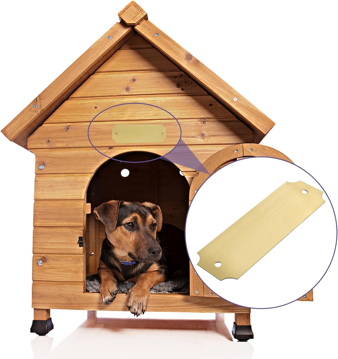 Golden 12pcs 3" W x 1" H Stainless Steel Name Tag Frame - A ... - Image 6