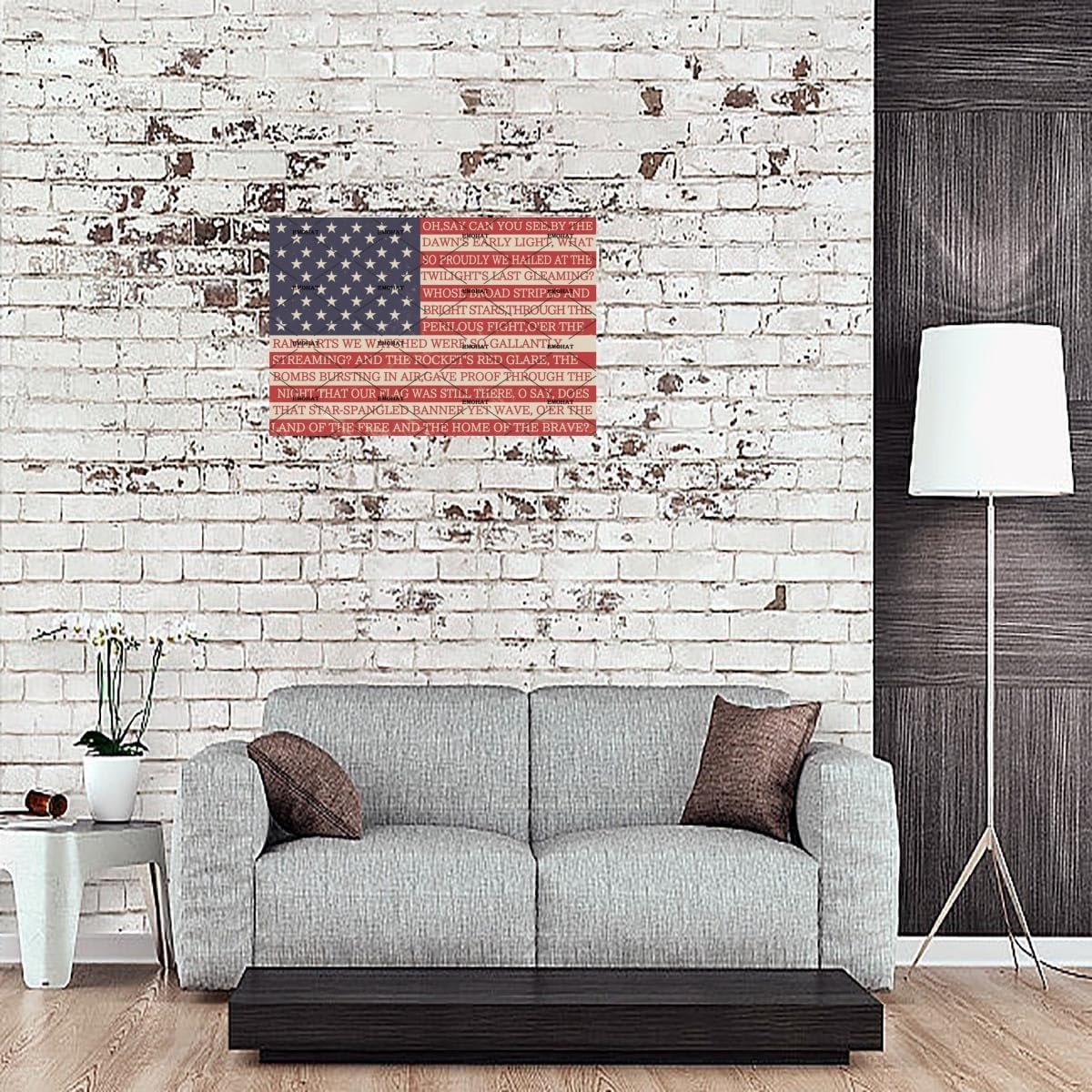 EMOHAT Metal Tin Sign Patriotic USA American Flag with Natio... - Image 7