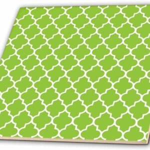 3dRose ct_120258_5 Bright Green Quatrefoil Pattern Lime Moro…