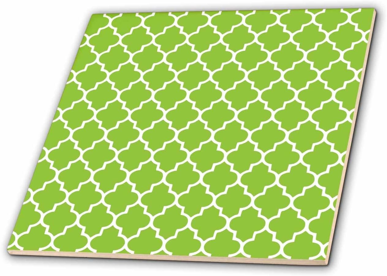 3dRose ct_120258_5 Bright Green Quatrefoil Pattern Lime Moro... - Image 2