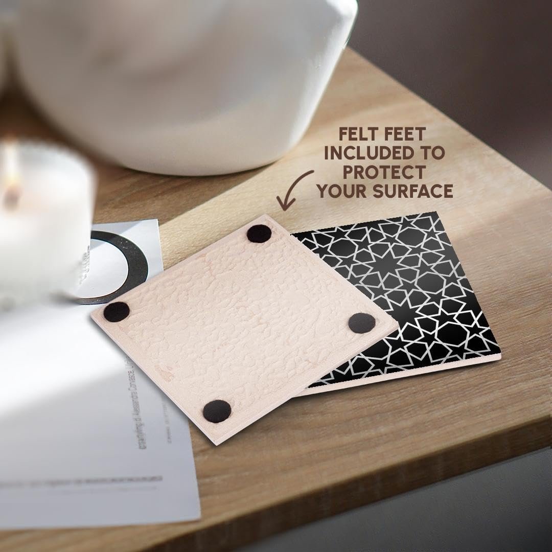 3dRose cst_56723_3 Silver Stars Outline Geometric Intricate ... - Image 5