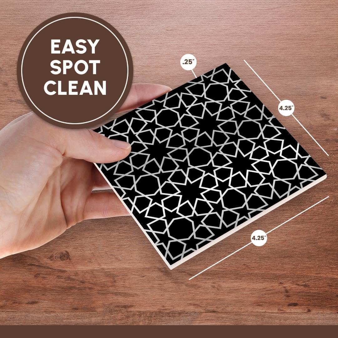 3dRose cst_56723_3 Silver Stars Outline Geometric Intricate ... - Image 8