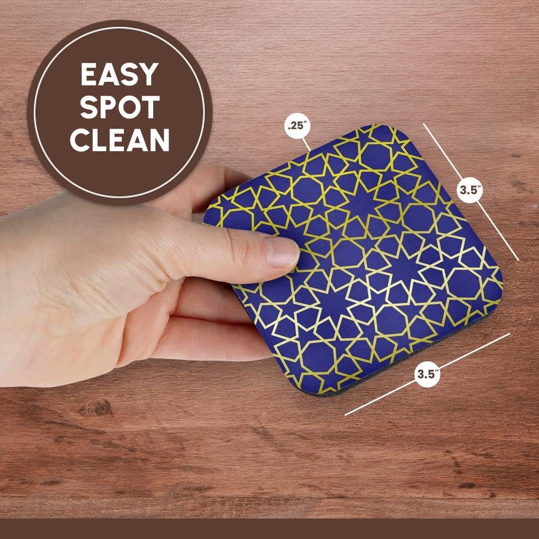 3dRose CST_56725_2 Gold Stars Outline Geometric Intricate Is... - Image 8