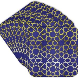 3dRose CST_56725_2 Gold Stars Outline Geometric Intricate Is…