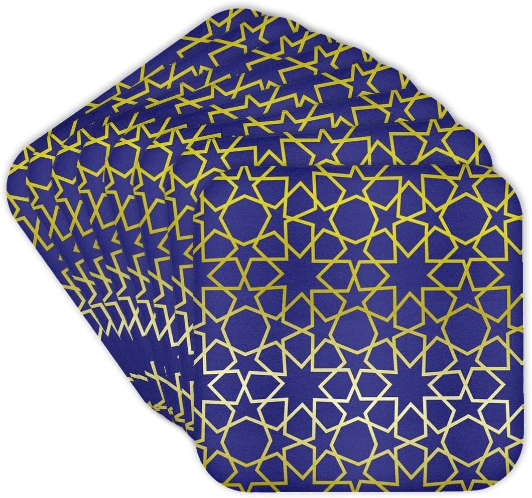 3dRose CST_56725_2 Gold Stars Outline Geometric Intricate Is... - Image 2