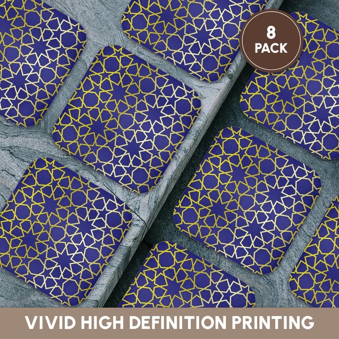 3dRose CST_56725_2 Gold Stars Outline Geometric Intricate Is... - Image 7