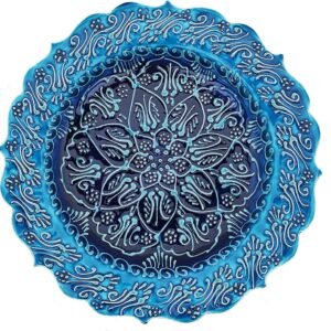 Handmade Turkish Ceramic Decorative Plate 9.85 Inch – Hand-P…